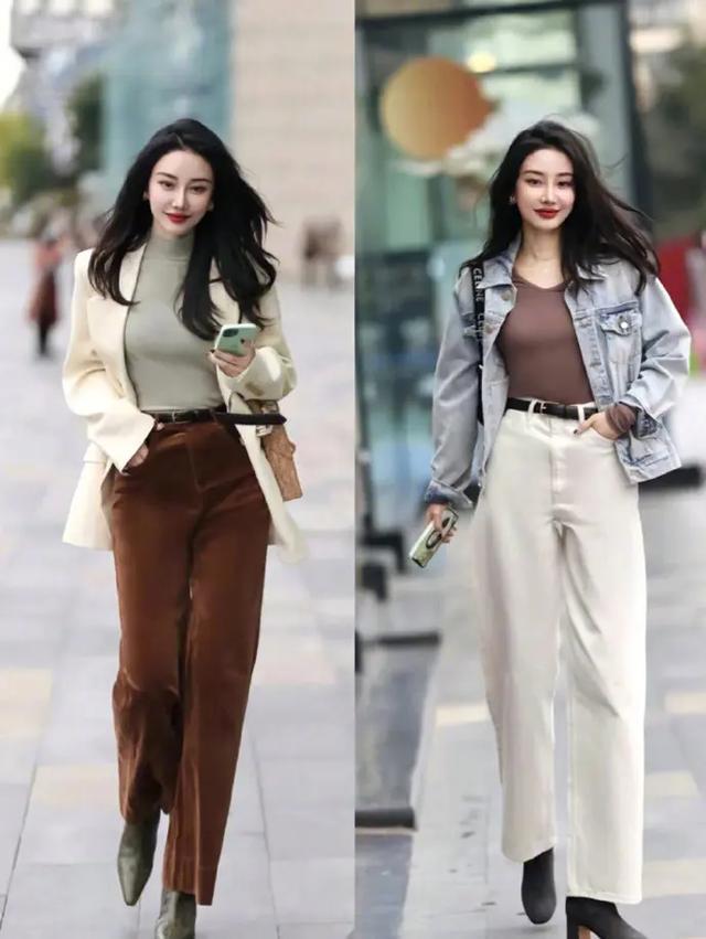 衣搭配阔腿裤和牛仔裤就能搭配高级感开元棋牌网站秋冬季就该这么打扮：毛(图13)