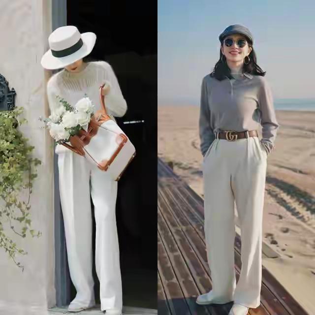 衣搭配阔腿裤和牛仔裤就能搭配高级感开元棋牌网站秋冬季就该这么打扮：毛(图16)